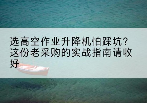 铁岭高空作业升降机厂家推荐-选高空作业升降机怕踩坑？这份老采购的实战指南请收好